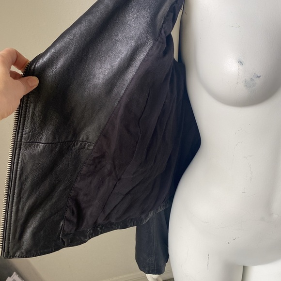 Allsaints Black leather biker jacket, almost new! - Picture 12 of 17
